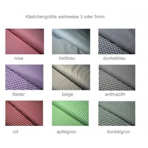10cm Baumwollstoff Karostoff - Farbwahl - Kästchengrößenwahl   (Grundpreis € 12,00/m)
